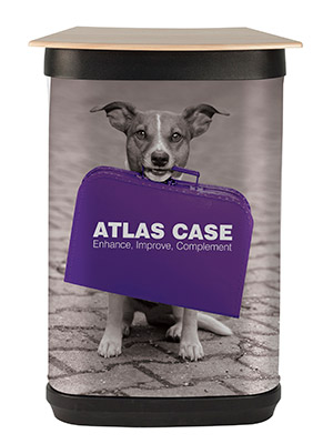 Atlas wheelable case for exhibition stands