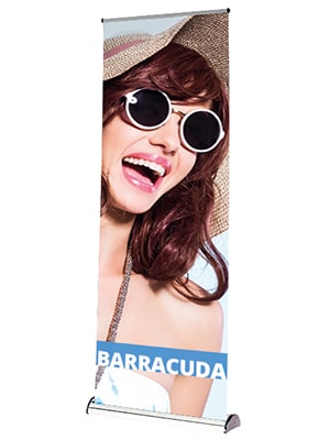 Barracuda roller banner stand for exhibitions