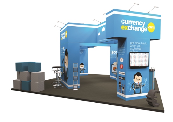 Open 5x5m exhibition stand example