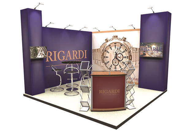 Two wall 4 x 4m exhibition stand example