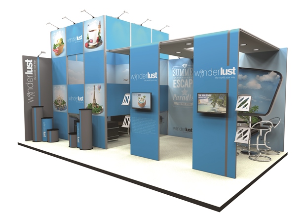 Two wall 7x4m exhibition stand example