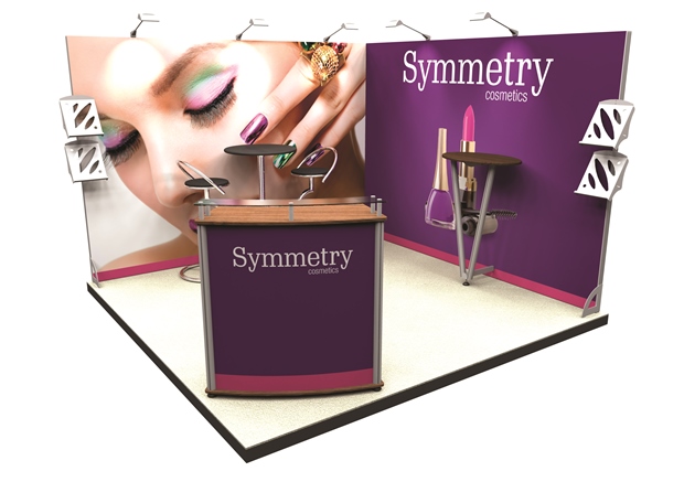 Two wall L shaped exhibition stand