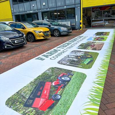 Giant banner printing to cover 40 foot container