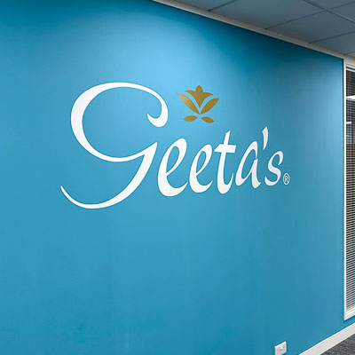 Wall graphics using cut vinyl