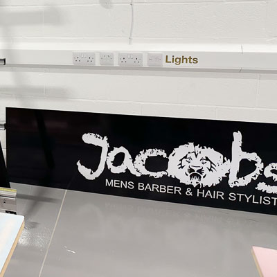 Printed and laminated foamex sheet for interior signage Basingstoke