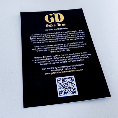 Gold foiled printed leaflet