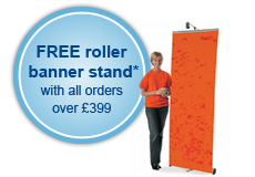 Free roller banner stand offer