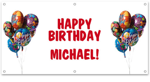 birthday vinyl banner