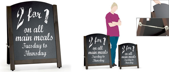 Rounded chalk board