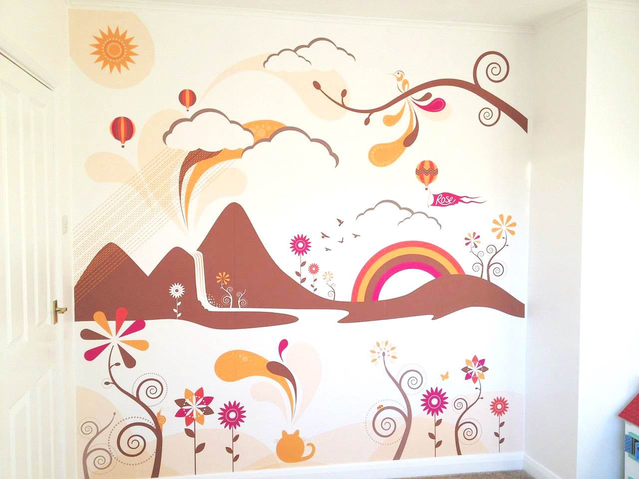 Bespoke printed wallpaper for bedroom