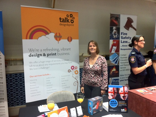 Talk Design and Print exhibition stand at the Winchester Guildhall