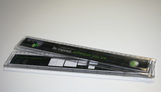 30cm rulers printed with your message and branding